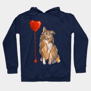 Watercolor Shetland sheepdog Hoodie